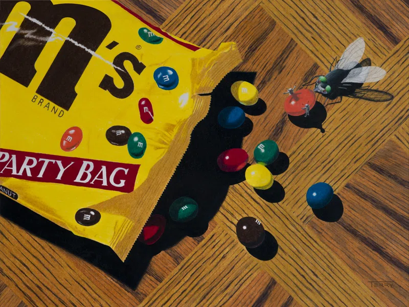 Eureka! - Surrealist digital art by Terry L. Ernsberger featuring a whimsical character having a lightbulb moment