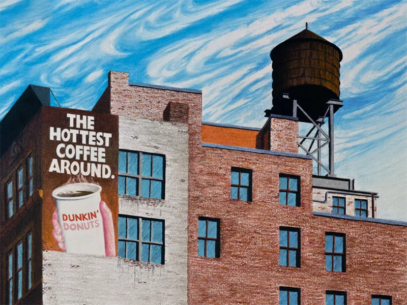 Hot Coffee - Mid-century modern retro style coffee illustration by Terry L. Ernsberger