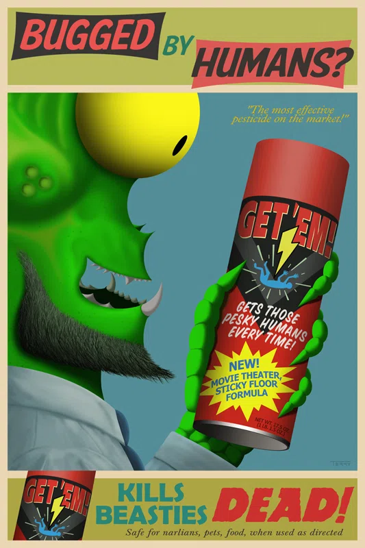 Pesky Humans: Retro sci-fi alien abduction parody