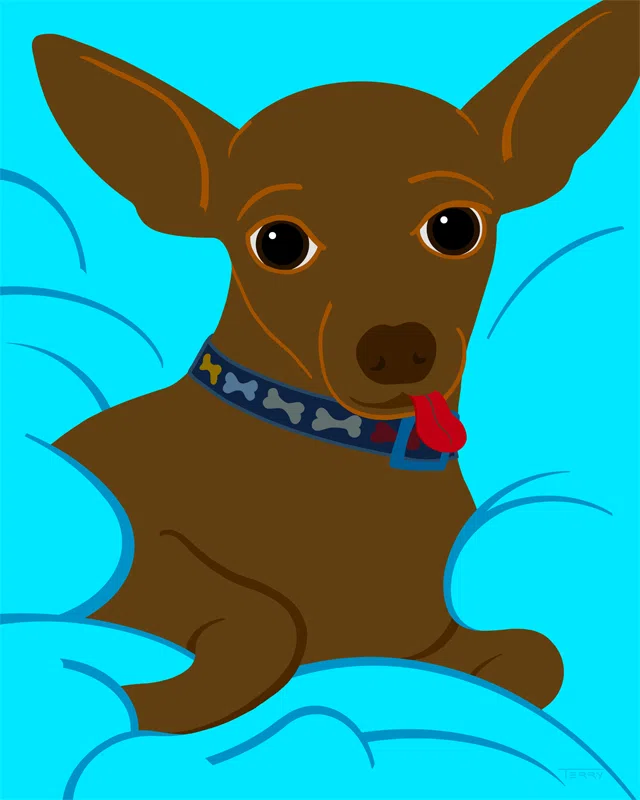 Wally the Wonky Chihuahua: Character portrait of a quirky dog
