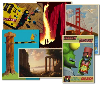 Original humorous and surrealist artwork and illustrations by Terry L. Ernsberger