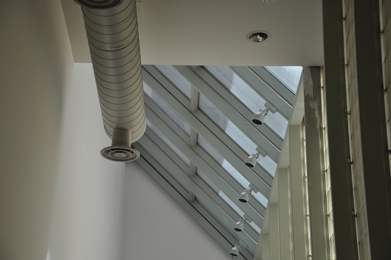 Industrial vent structure framed dramatically